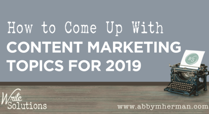 Content Marketing Ideas